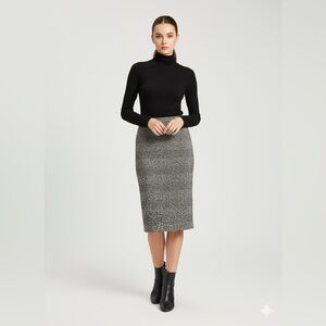 Alice + Olivia Black and White Knit Fabric